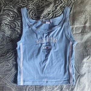 RSQ Light Blue Argentina Tank Top
